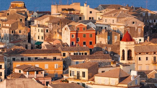 Corfu Town Aerial View